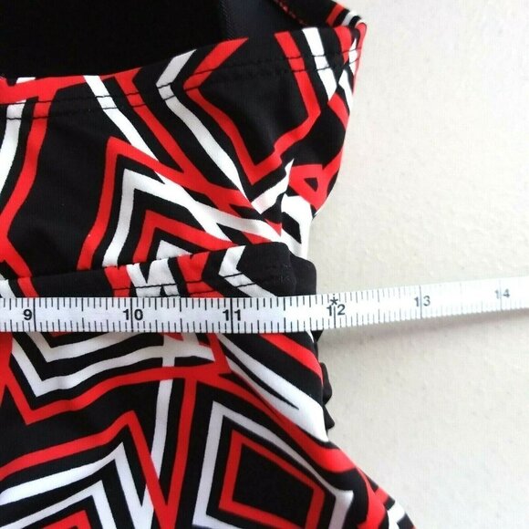 Inches Off Women's Geo Print Tankini Top - Picture 4 of 7